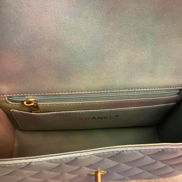 22P mini flap bag with handle Ombré - Picture 4 of 8